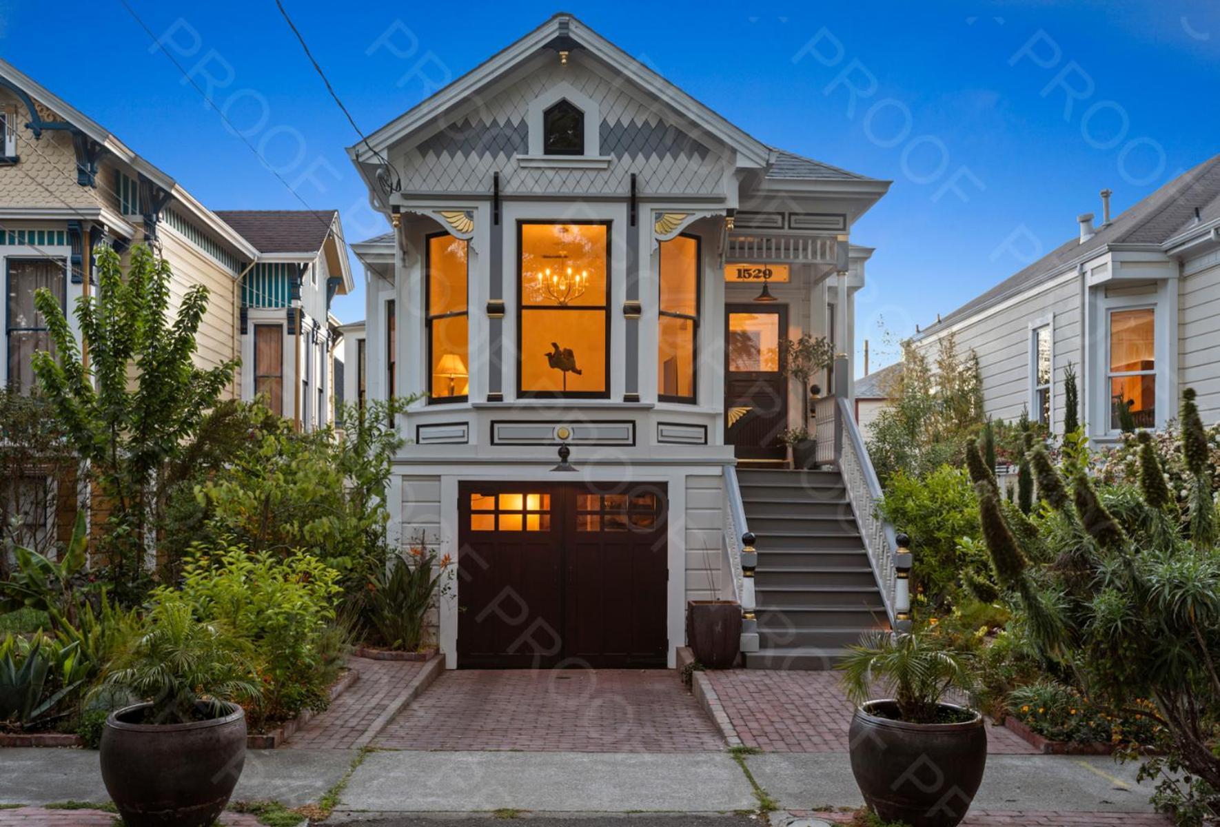 Garden Level Flat In 1885 Queen Anne Victorian Cottage In Alameda Bagian luar foto